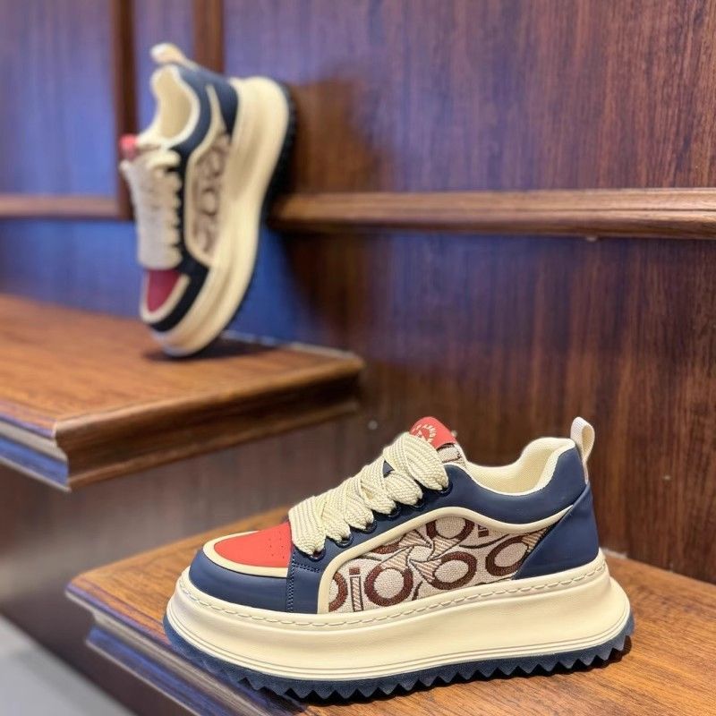 Spring heightening lace-up sports and leisure shoes Running shoes and sports shoes for men