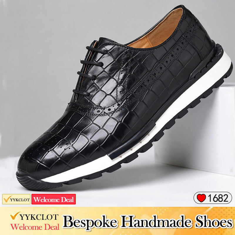 Chaussures décontractées en cuir marron haut de gamme, baskets d'extérieur pour hommes