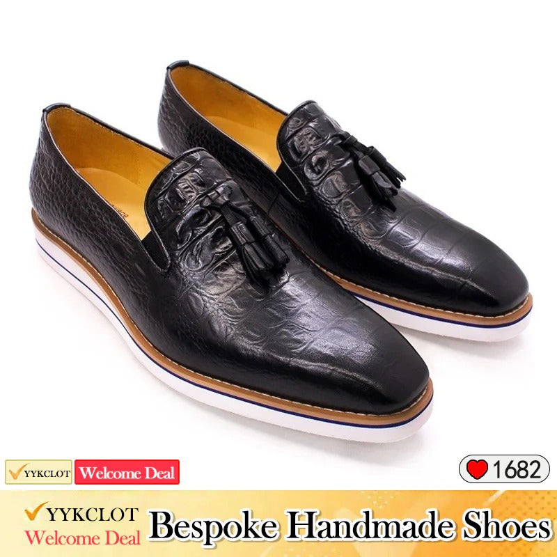 Vintage British Spliced Leather Men's Loafers