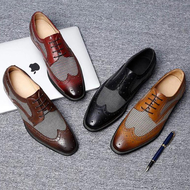 Fashion Leather Business Men's Formal Derby Shoes