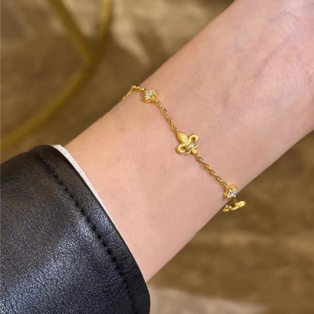 Brushed Iris Flash Diamond Bracelet