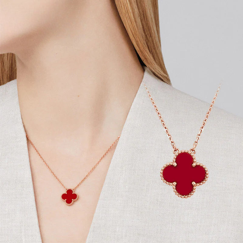 Light luxury four-leaf clover necklace