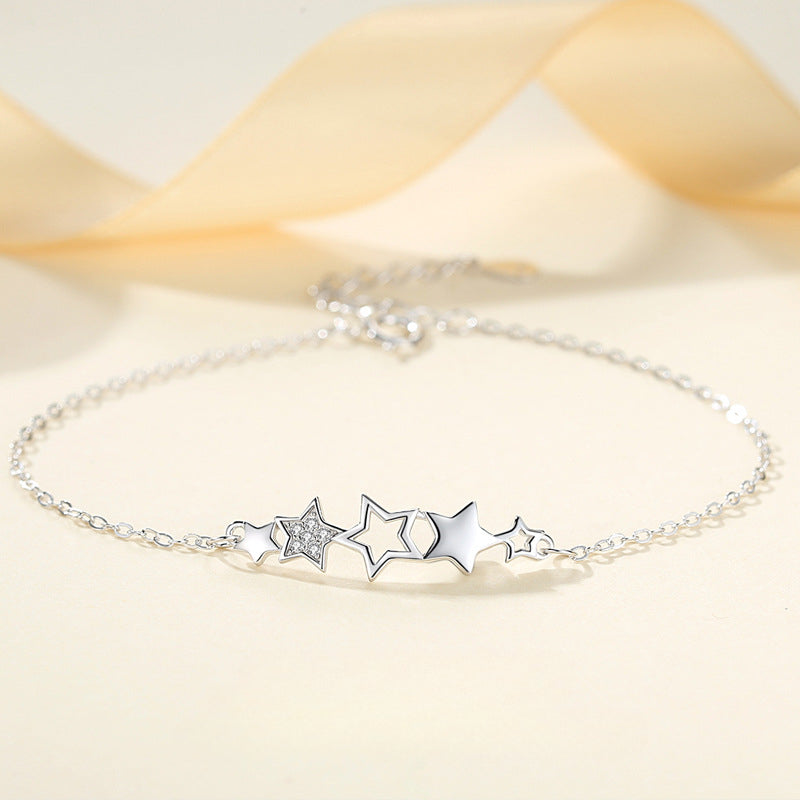 S925 Sterling Silver ins New Star Bracelet