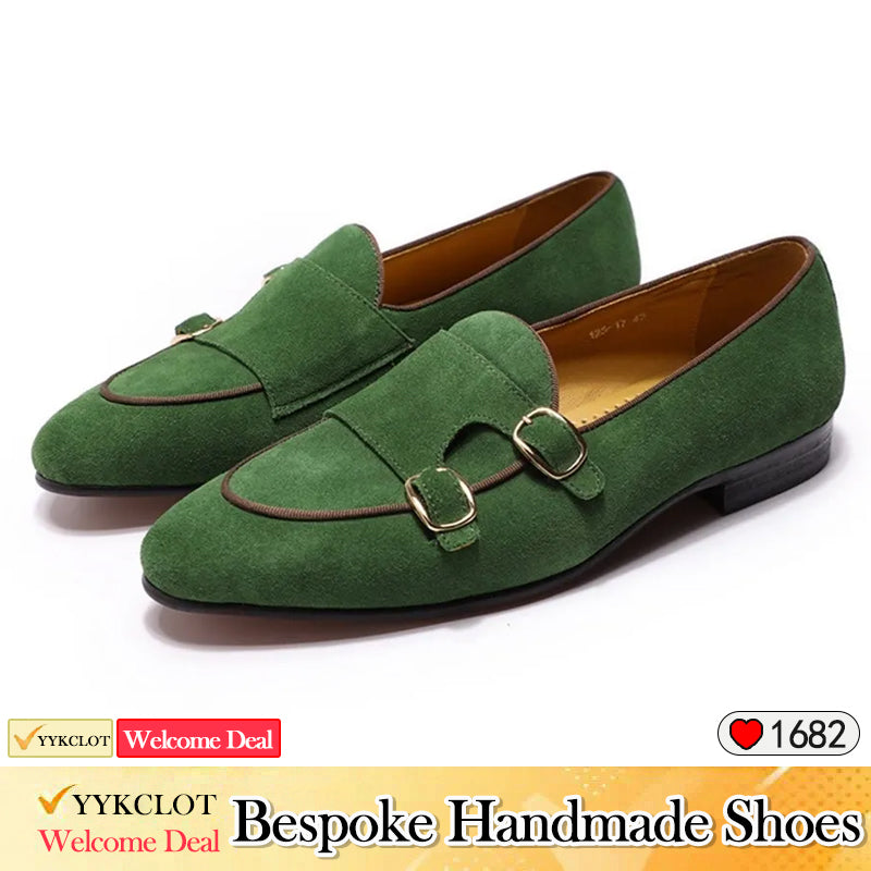 British velvet loafers men's pointed casual leather shoes