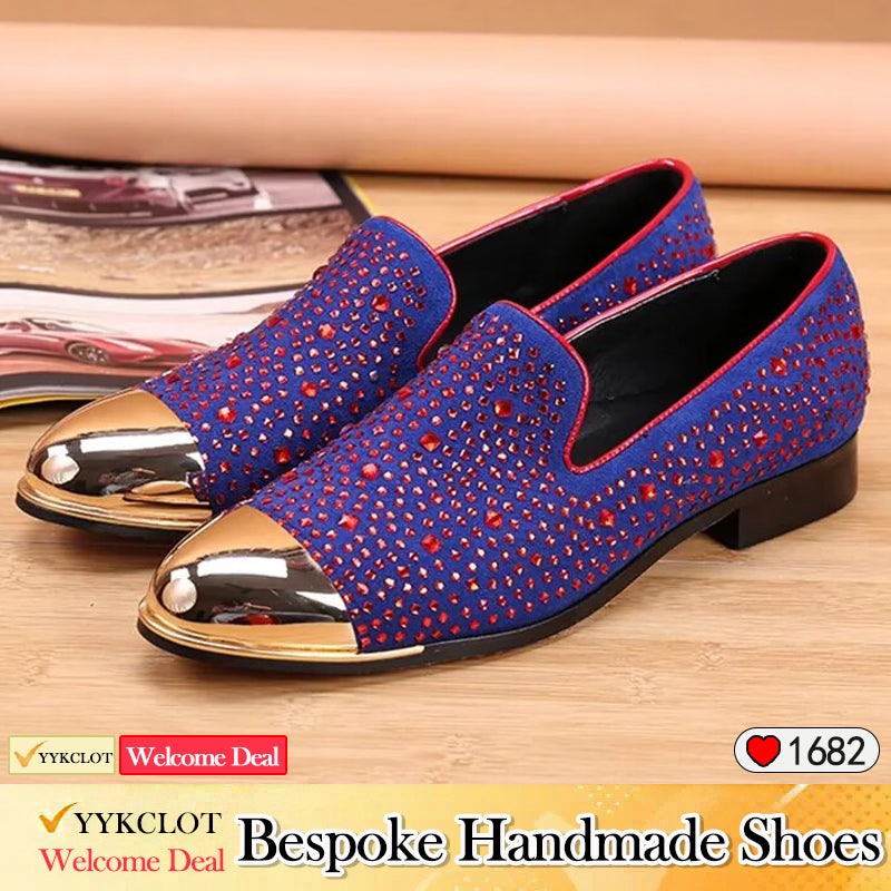 Black brick inlaid bow tie men's dress shoes for men genuine leather loafers man casual flat shoes Party Banquet and Wedding