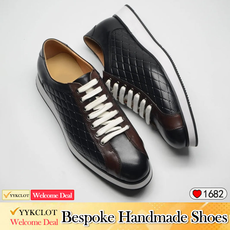 Color matching printed casual leather shoes genuine leather business board shoes