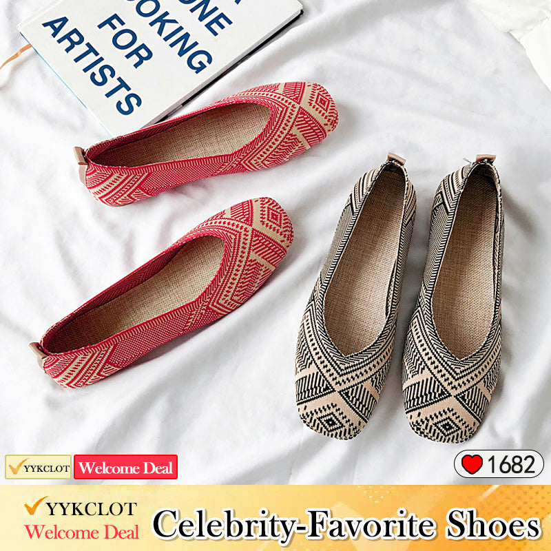 Fashion woven breathable soft-soled loafers