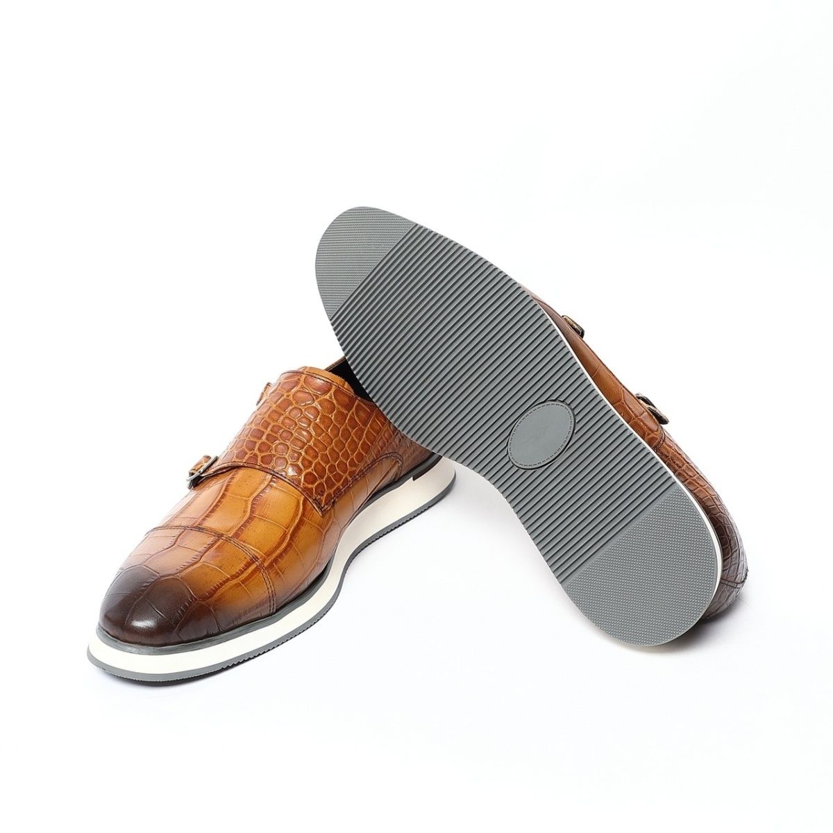 Leder Business Kleid Lederschuhe Herren Krokodil Loafer