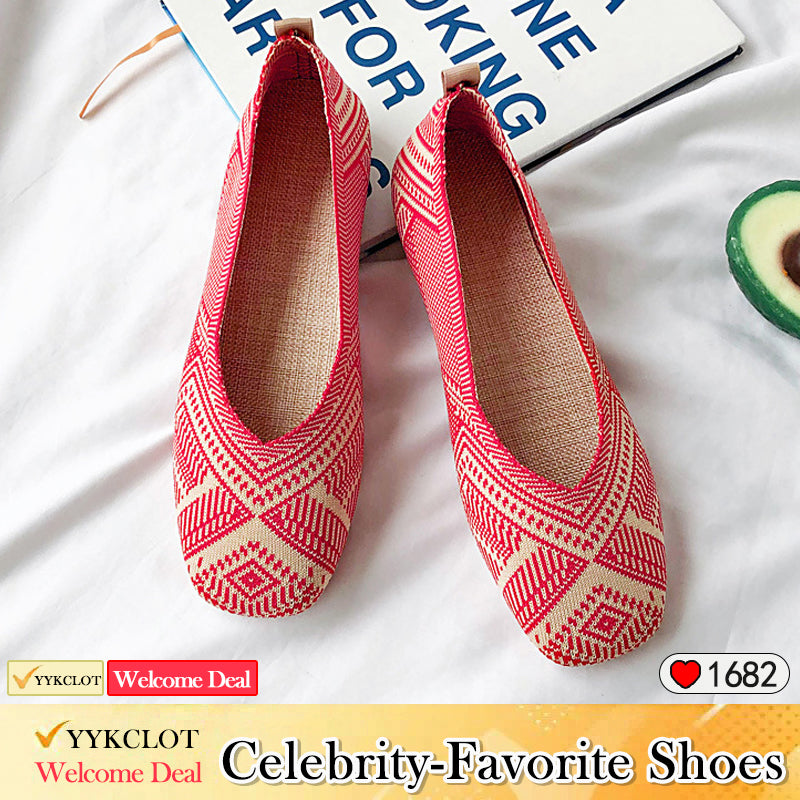 Fashion woven breathable soft-soled loafers