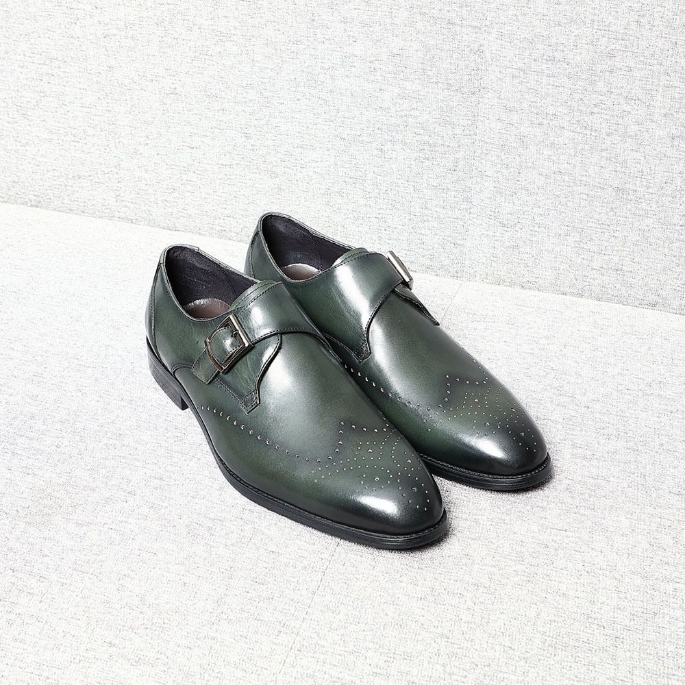 Brock retro business suit casual carved buckle men's shoes