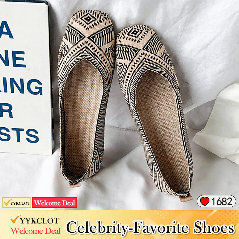 Fashion woven breathable soft-soled loafers