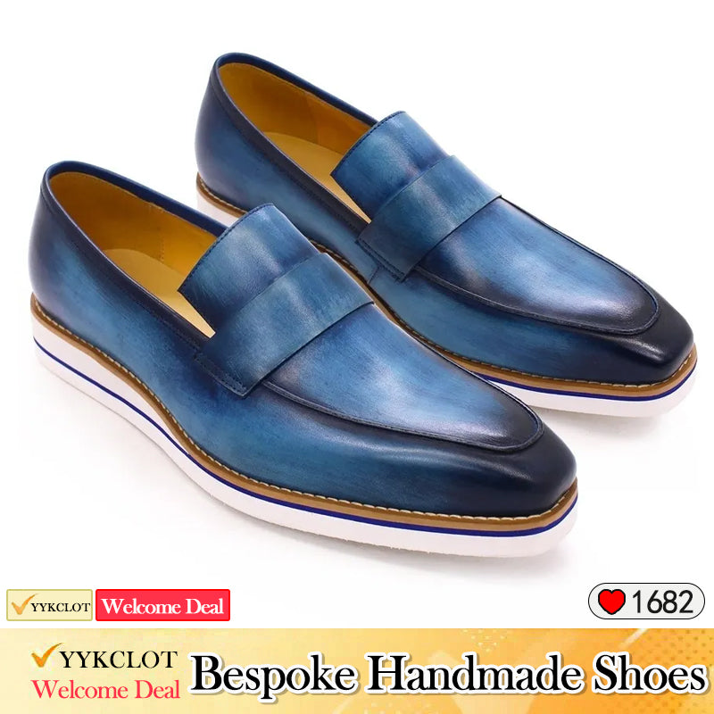 British style leather loafers men's casual leather shoes