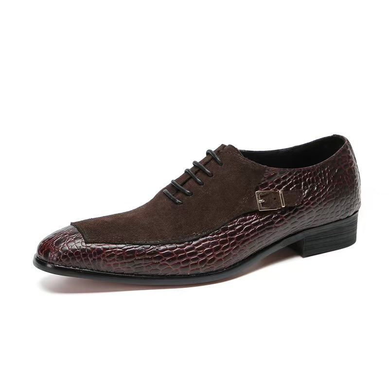 British men's business dress lace-up derby shoes