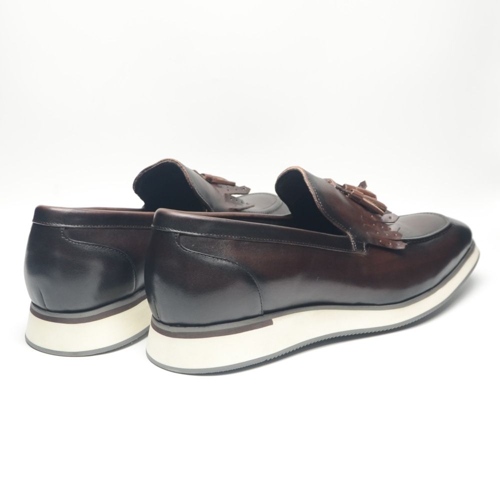 New leather fringed loafers men's business casual leather shoes