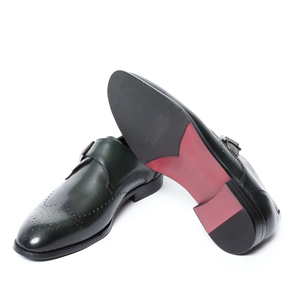 Brock retro business suit casual carved buckle men's shoes