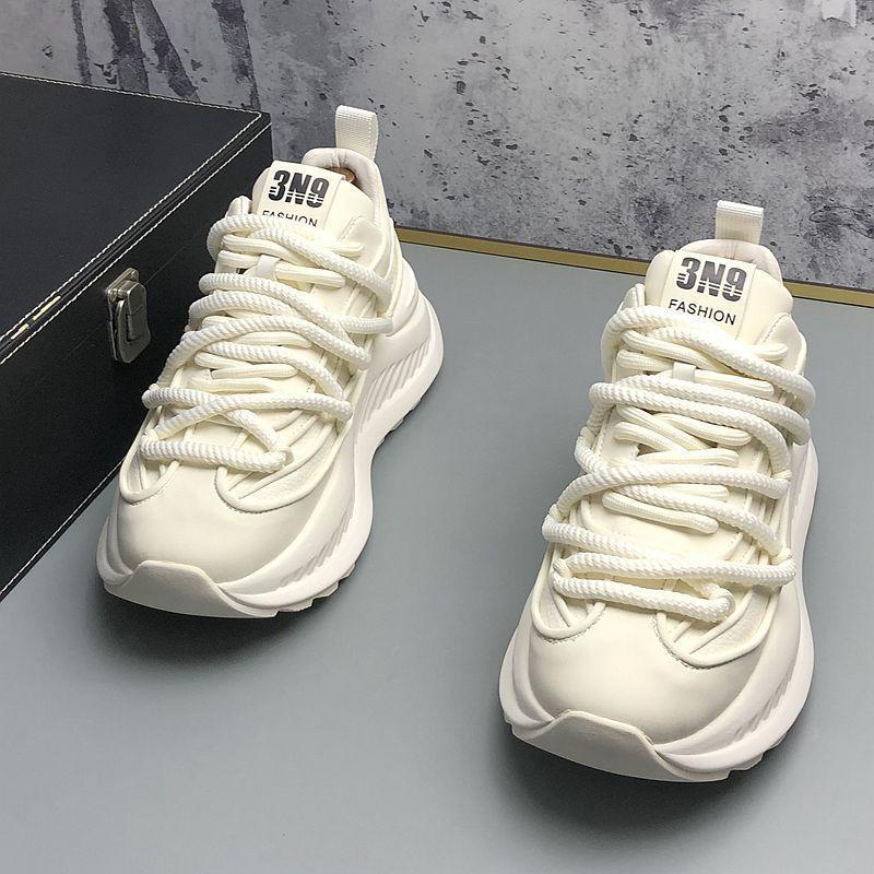 Stylish and comfortable solid color platform sneakers Running shoes and sports shoes for men