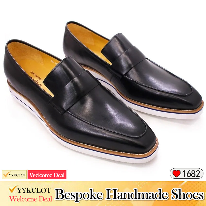 British style leather loafers men's casual leather shoes