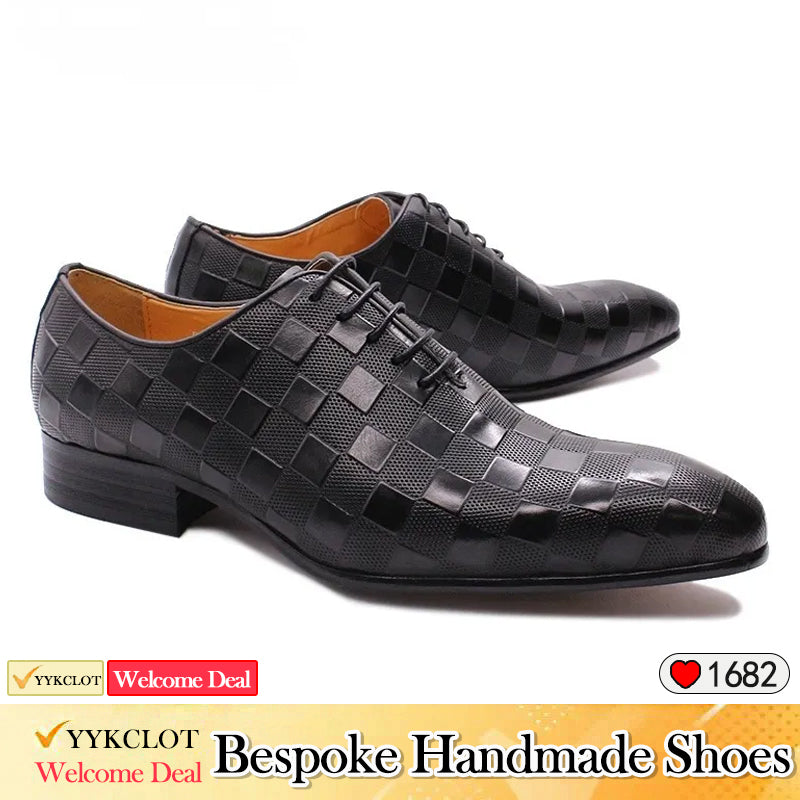 British style embossed leather shoes men's business dress Oxford shoes