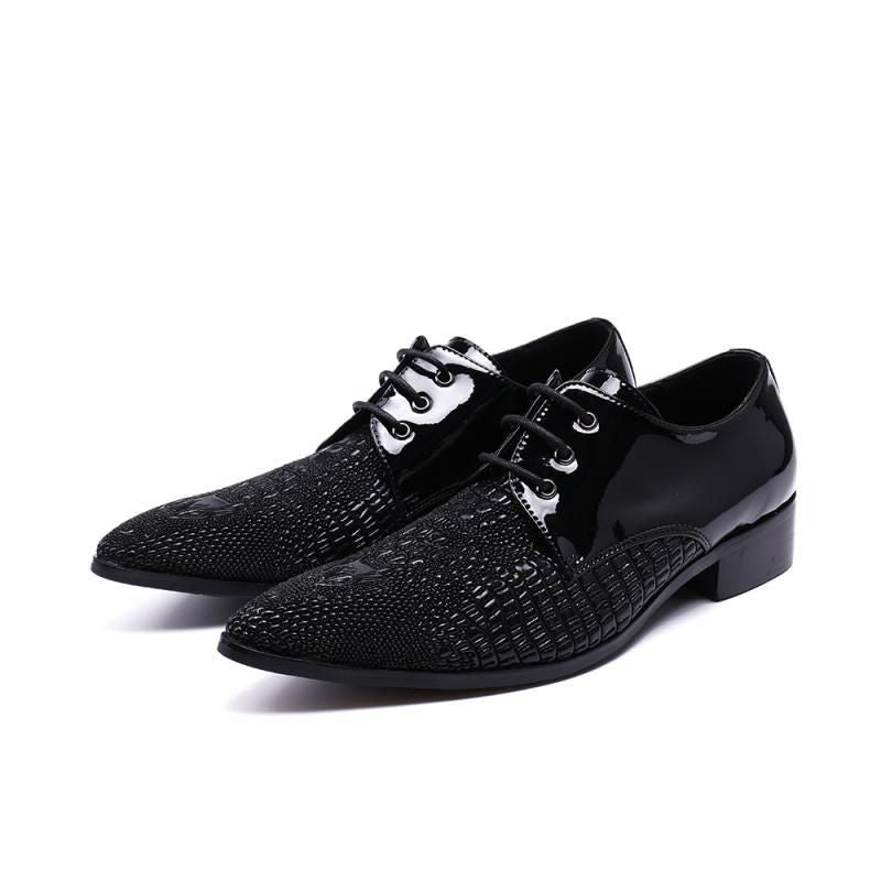 Personalized embossed leather dress shoes men's business suit dress shoes