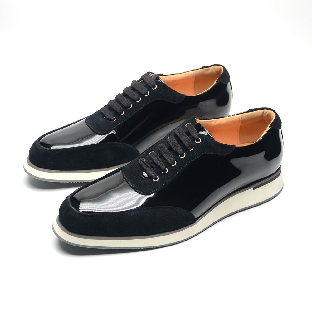 Black Classic Leather Loafers Men's Versatile Sports Shoes