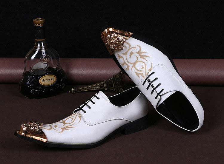 Black Italian business dress shoes Men's dress shoes