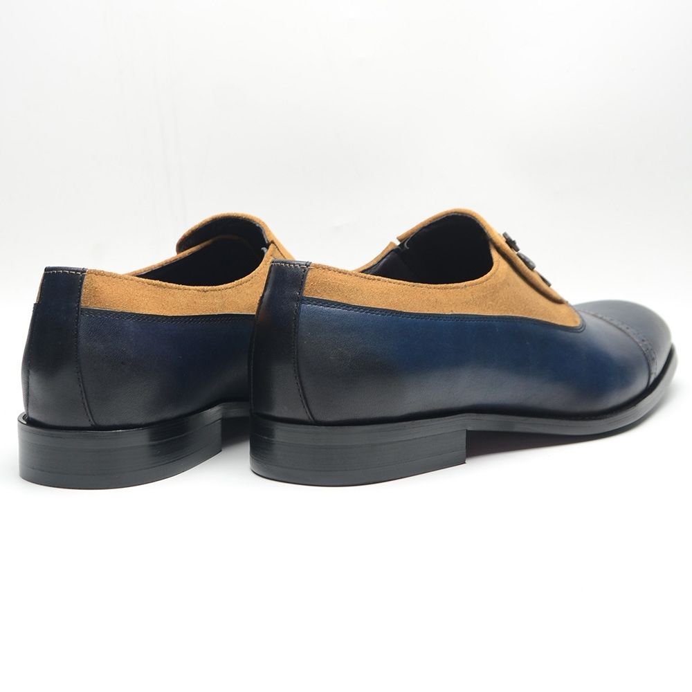 Leder Doppel Farbe Leder Schuhe Herren Kleid Casual Loafers