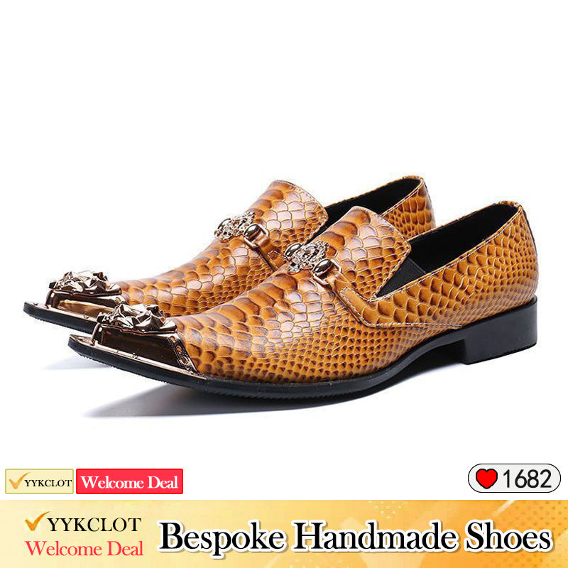 Scarpe casual in pelle da lavoro Ginger, scarpe eleganti personalizzate per uomo