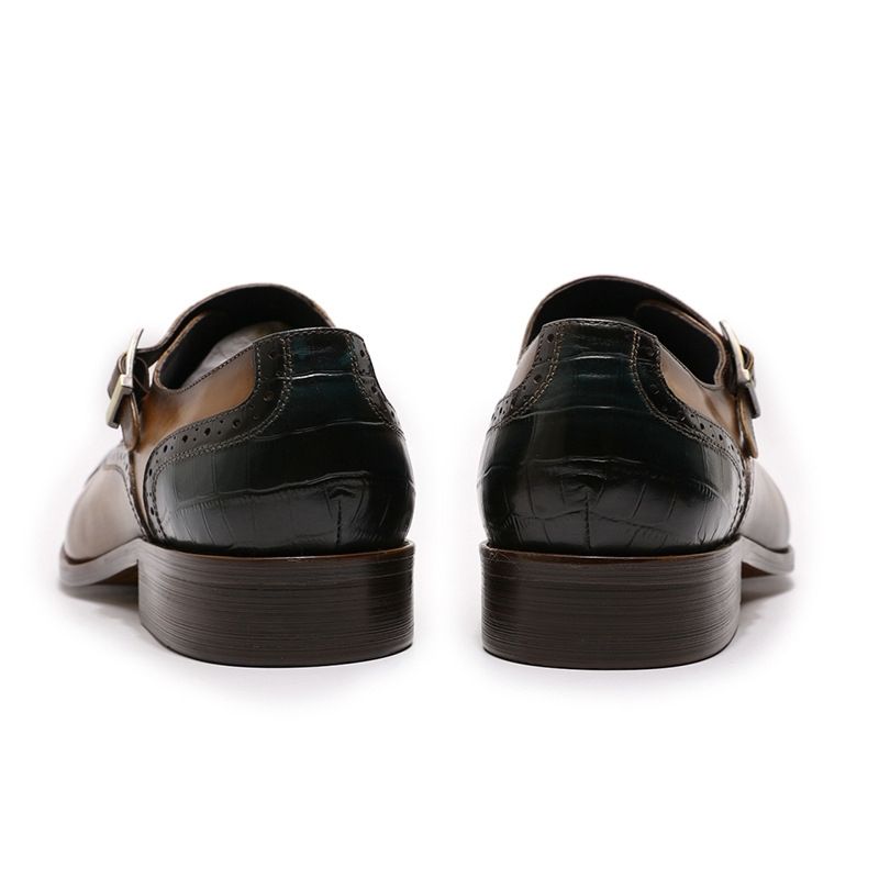 brown shoes for men oxford Hand-rubbed leather loafers men's business dress shoes man brogue shoes Plus Size luxury shoes