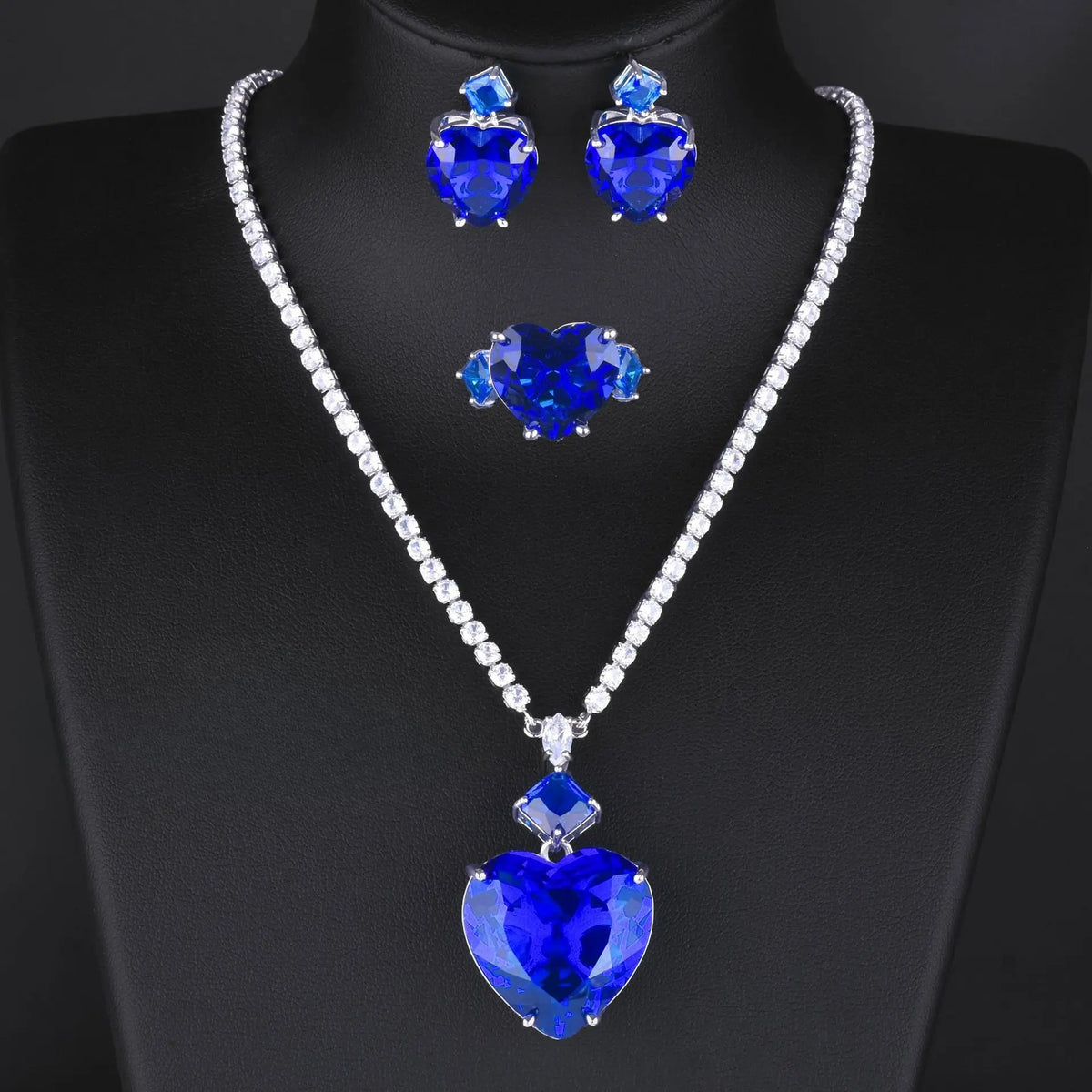 Parure Saphir Cœur de l'Océan