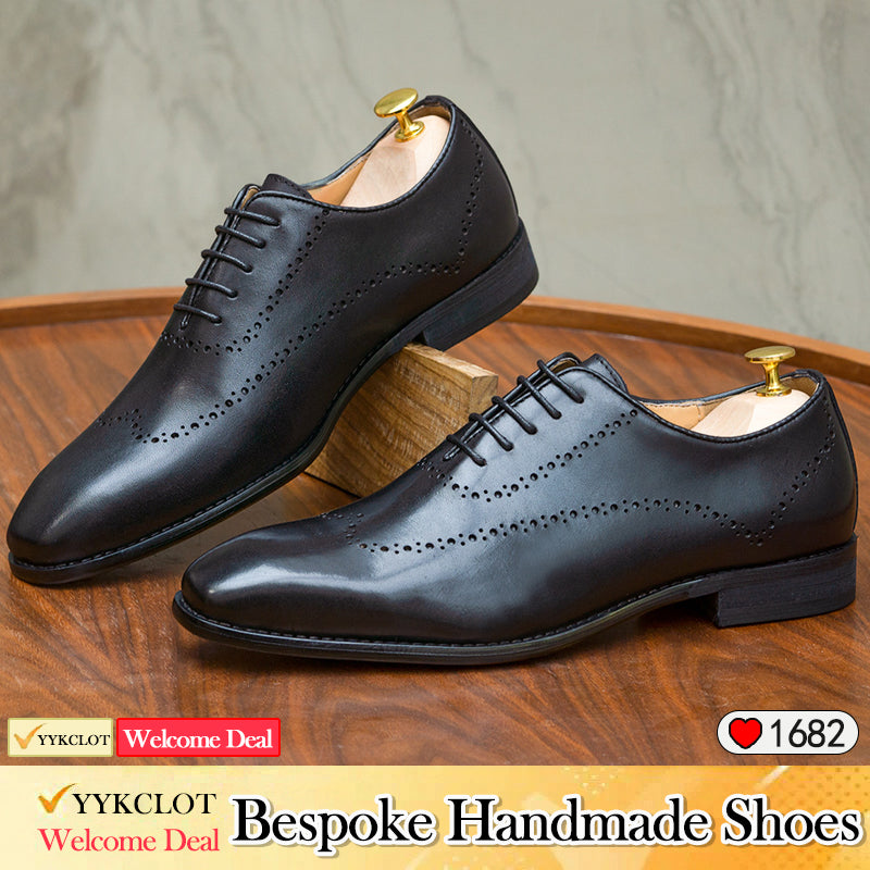 Carved Brock Dress Small Square Head Men's Oxford Shoes