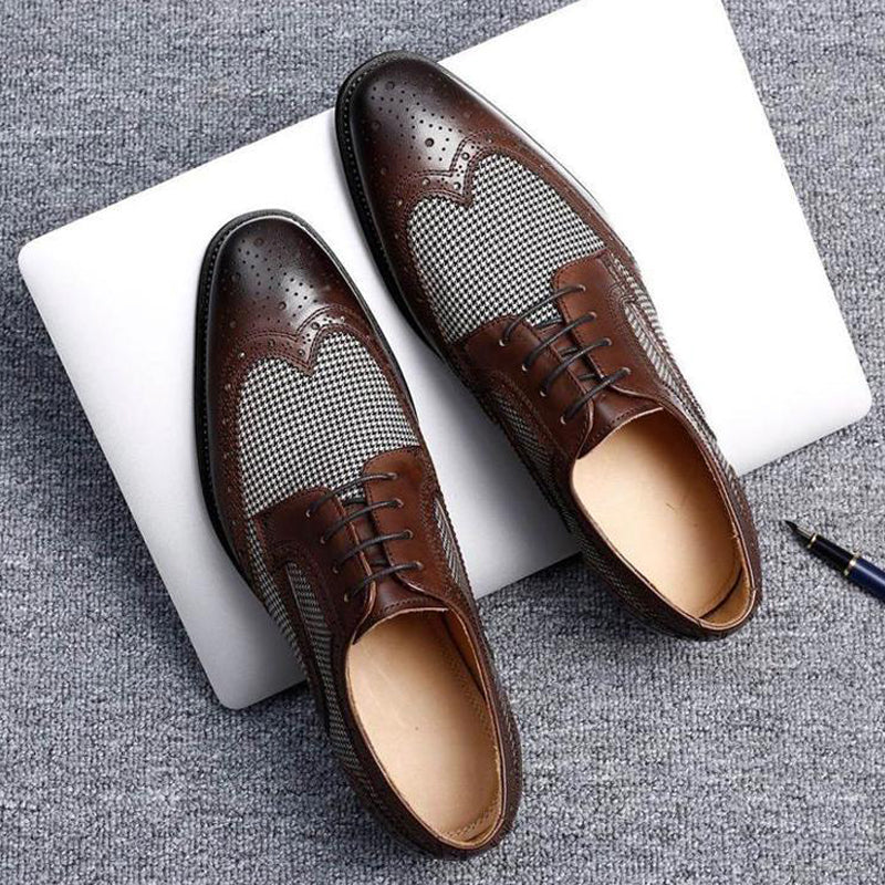 Fashion Business Leather Derby Shoes