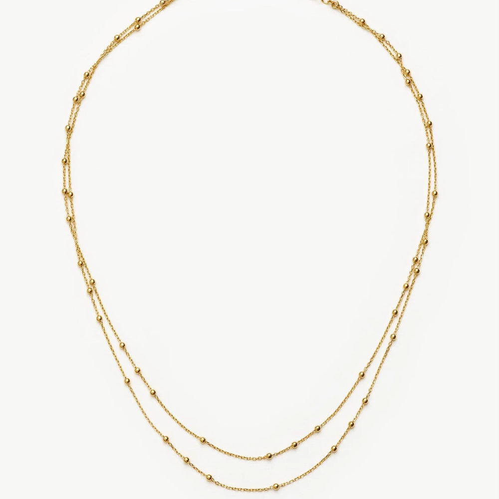 Light luxury stacked multi-layer snake bone chain necklace