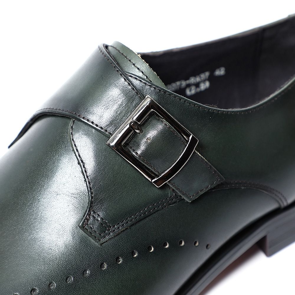 Brock retro business suit casual carved buckle men's shoes