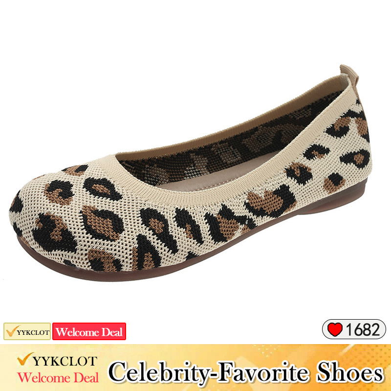 Stylish woven breathable flat-bottomed lazy loafers