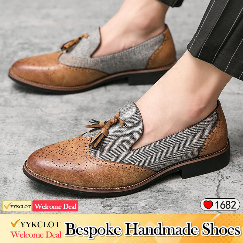 English style patchwork leather wedding party formal derby shoes