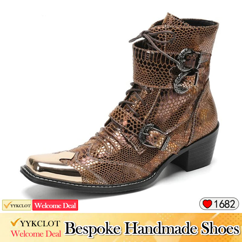 Black Genuine Leather Motorcycle Boots Heels Mens Party leather boots HIGH HEELS, POINTED LEATHER BOOTS, MEN'S SHOES, COWBOY BOOTS, MOTORCYCLE BOOTS, CHELSEA BOOTS,shoes for men