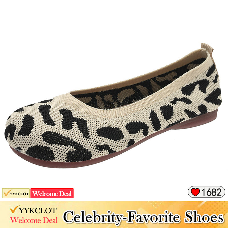 Stylish woven breathable flat-bottomed lazy loafers