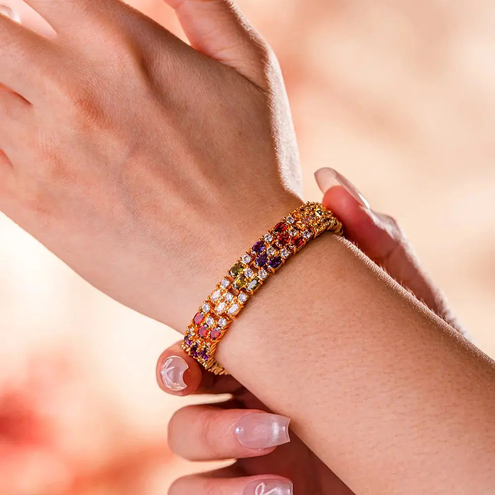 Bracelet Mode Rubis Diamant