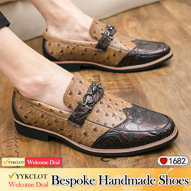 Vintage British Spliced Leather Men's Loafers