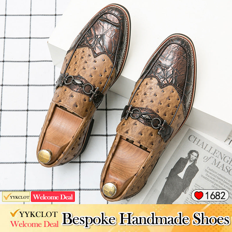 Vintage British Spliced Leather Men's Loafers