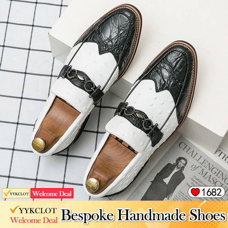 Vintage British Spliced Leather Men's Loafers