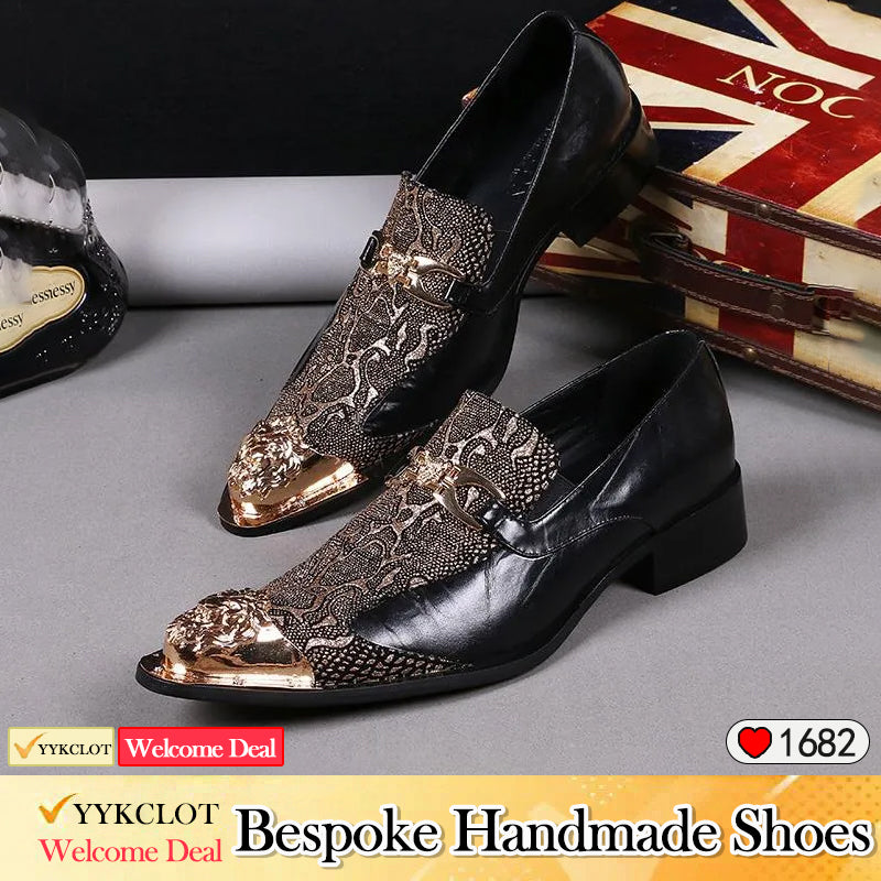 Night club party snake dress shoes men's personality pointed loafers