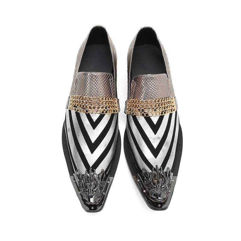 Gold persönlichkeit spitze kleid schuhe herrenmode kleid schuhe