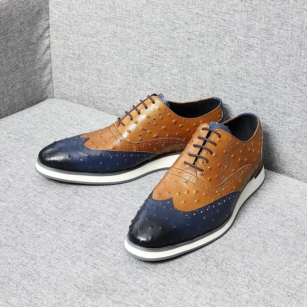 Bullock color matching business oxford shoes casual men's formal leather shoes