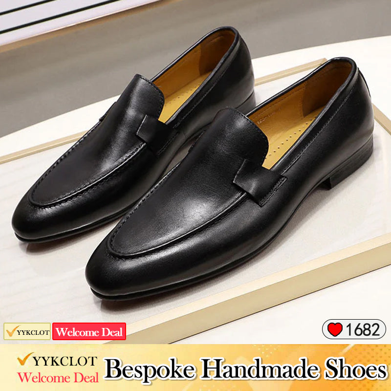 Classic Leather Casual Loafers Men's Wedding Banquet Leather Shoes