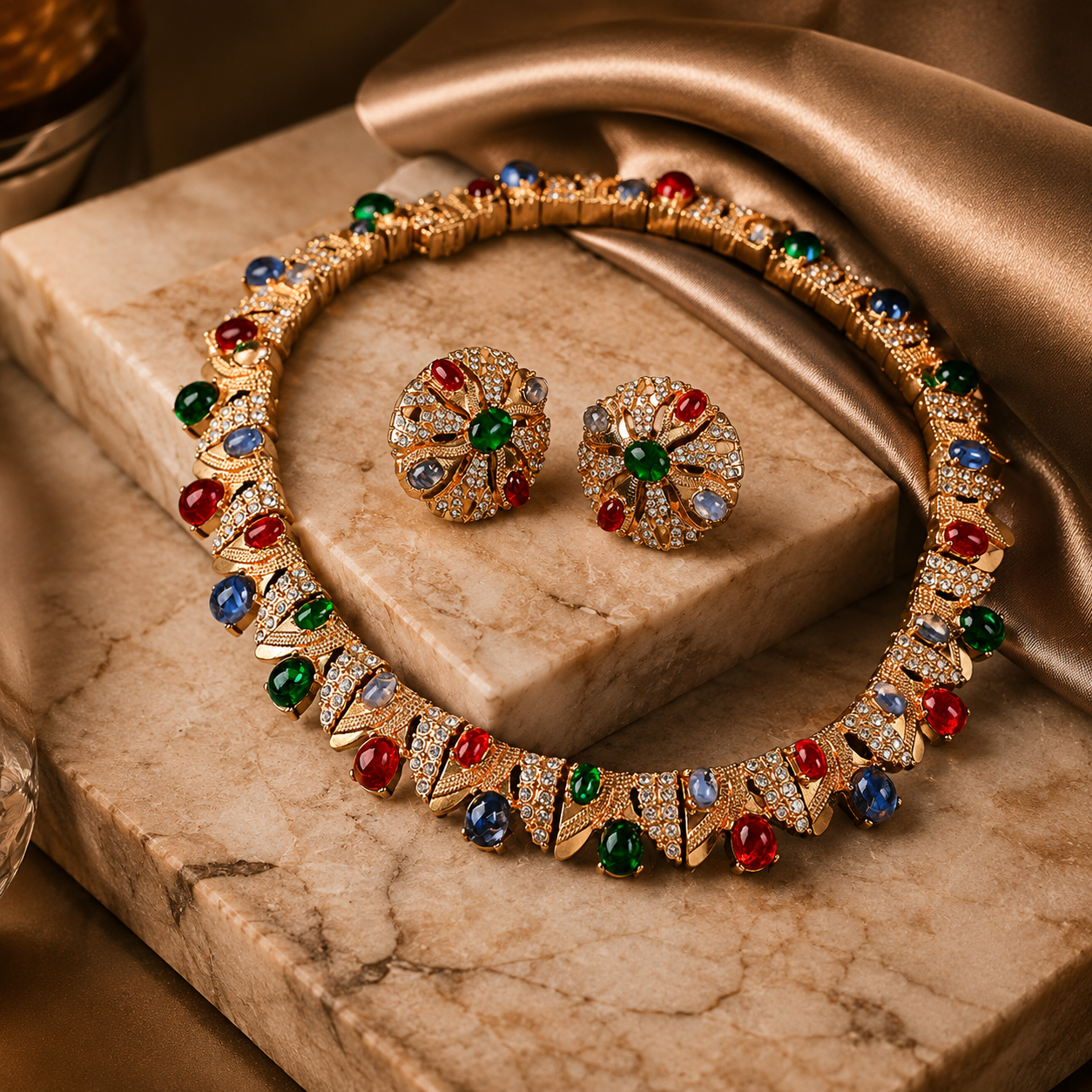 Elegant Gold Pearl Jewelry Set for Special Occasions