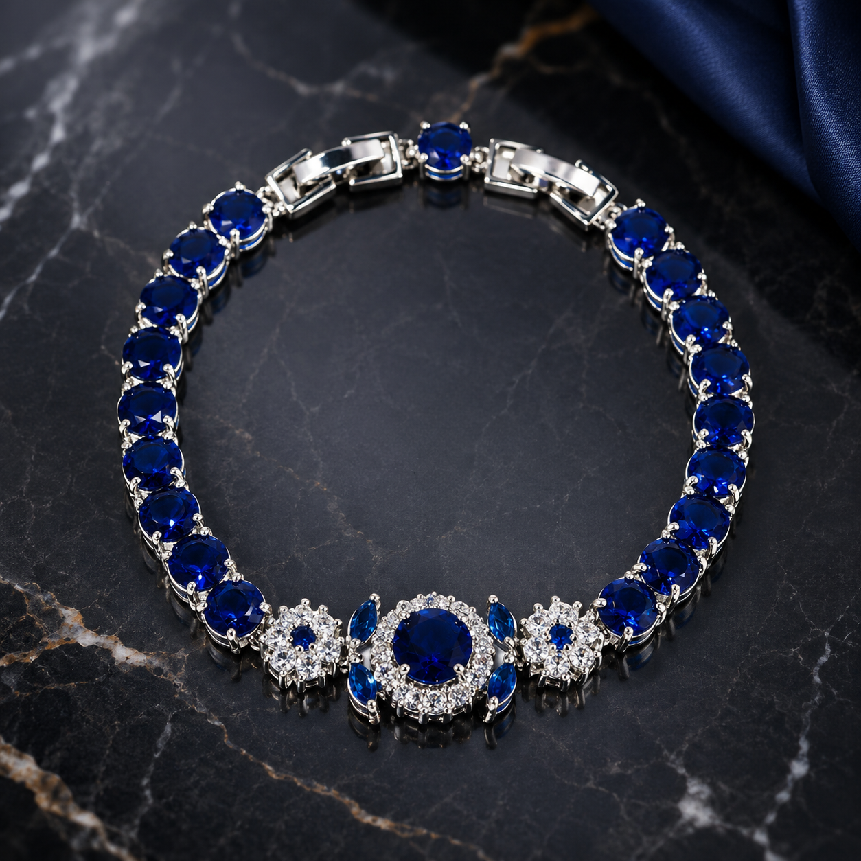 Luxury Amethyst Purple Crystal Bracelet for Women