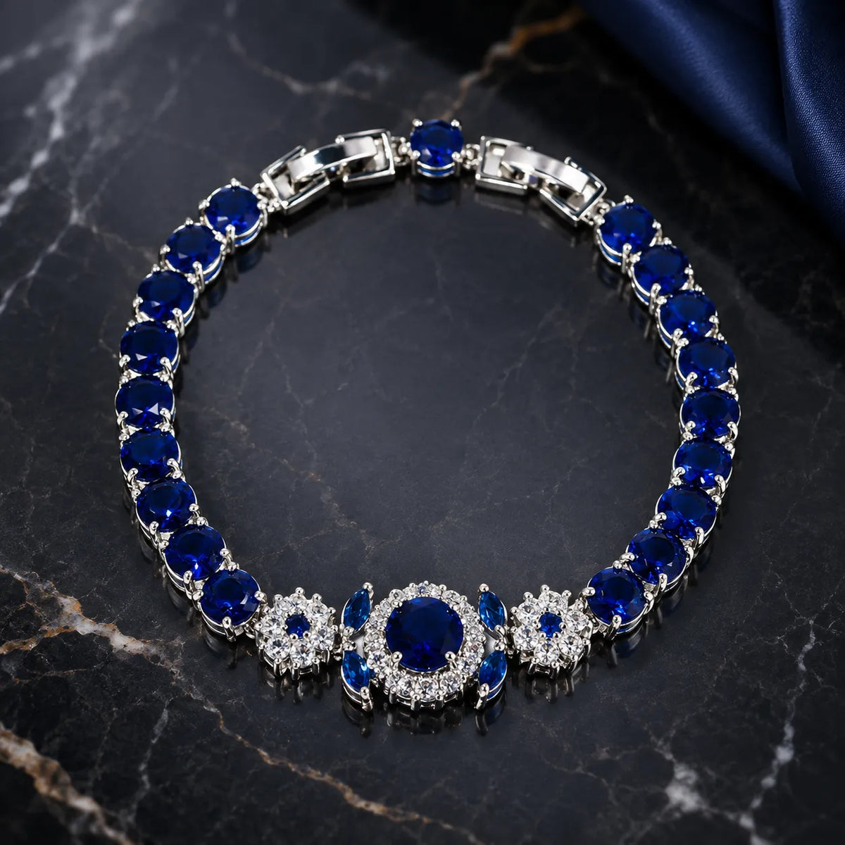 Bracelet de luxe en cristal améthyste violet pour femmes