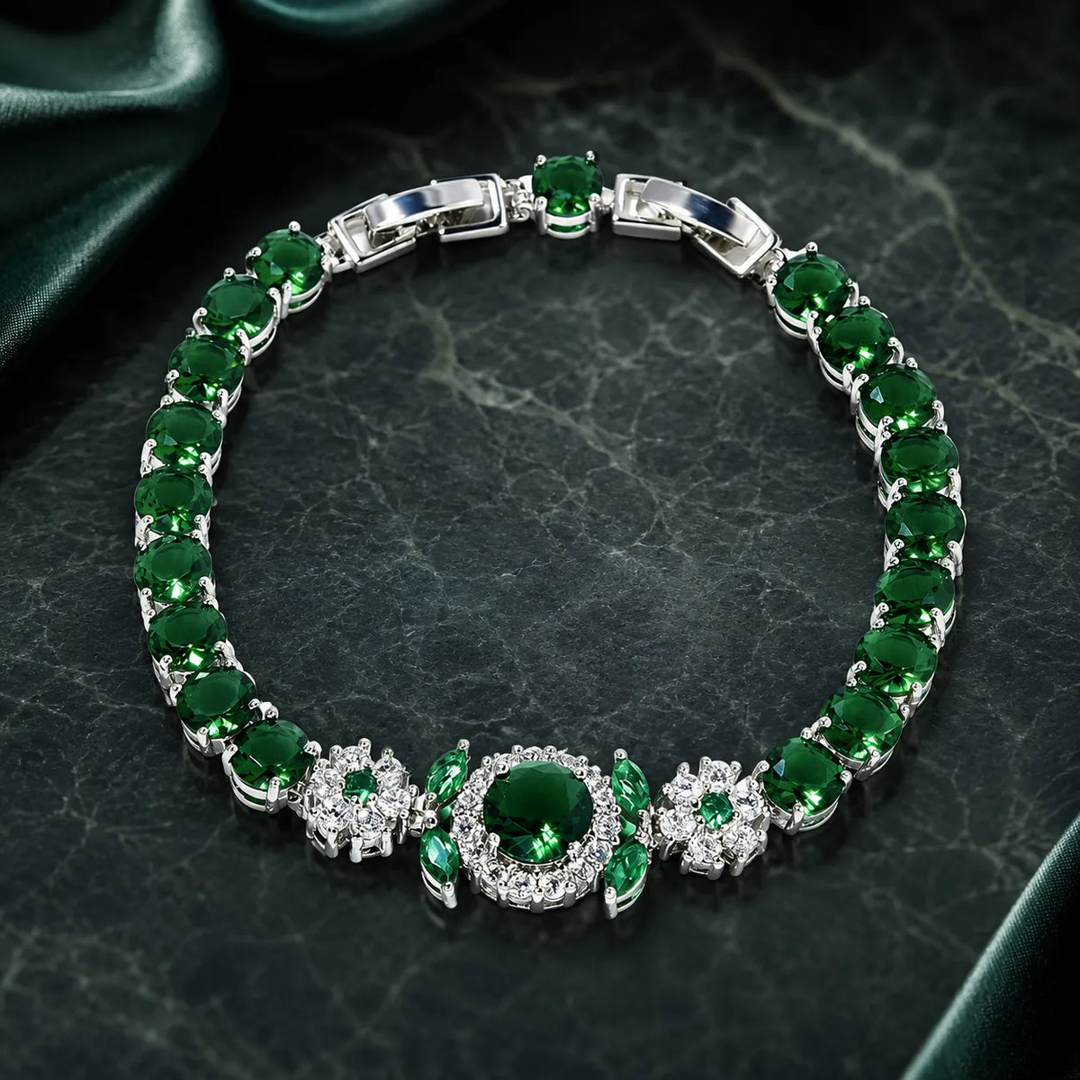 Bracelet de luxe en cristal améthyste violet pour femmes