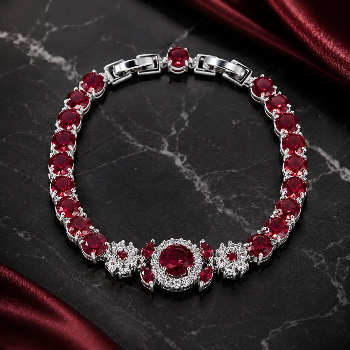 Bracelet de luxe en cristal améthyste violet pour femmes